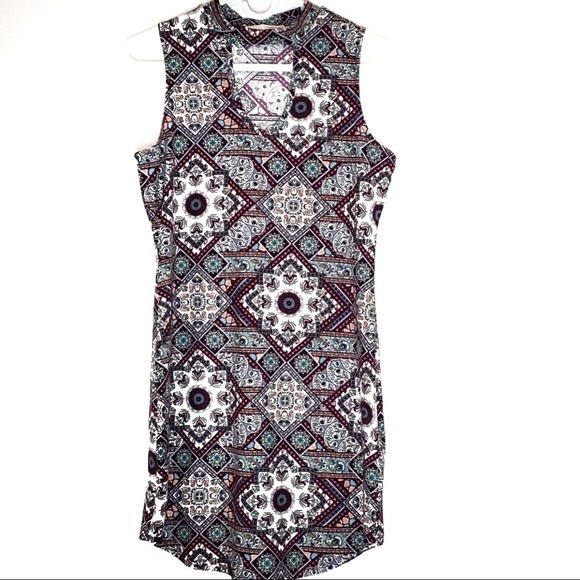No Comment Dresses & Skirts - No Comment Mixed Print Sleeveless Mini Dress L
